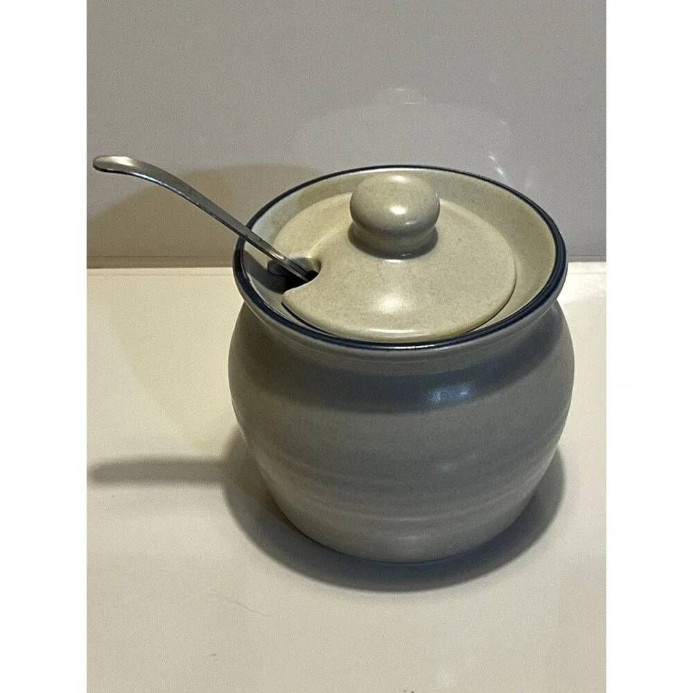 Pfaltzgraff Yorktowne Jam Jelly Jar/ Honey Pot with Slotted Lid #22 USA